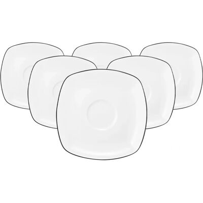Seltmann - Lido Black Line Untertassen Eckig - 14.6 cm - Saucer Seltmann - Lido Black Line Untertassen Eckig - 14.6 cm - Saucer