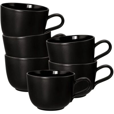 Seltmann Liberty Velvet Black Kaffeetassen - 6er Set Seltmann Liberty Velvet Black Kaffeetassen - 6er Set