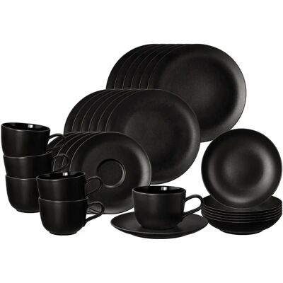 Seltmann Weiden - Liberty Velvet Black - Porzellan - 30-teilig - Dinnerware set Seltmann Weiden - Liberty Velvet Black - Porzellan - 30-teilig - Dinnerware set