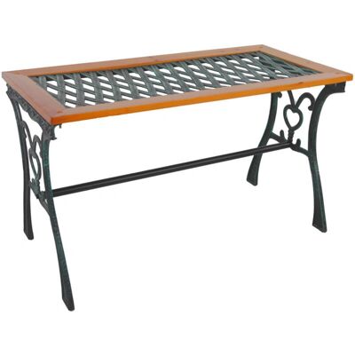 Mojawo - Gusseisen Outdoortisch - 98x46x56 cm - Glasplatte - Outdoor Table Mojawo - Gusseisen Outdoortisch - 98x46x56 cm - Glasplatte - Outdoor Table