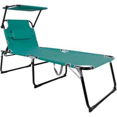 Mojawo Aluminium Gartenliege - XXL, Aqua Dach, Kissen - Sonnenliege Mojawo Aluminium Gartenliege - XXL, Aqua Dach, Kissen - Sonnenliege
