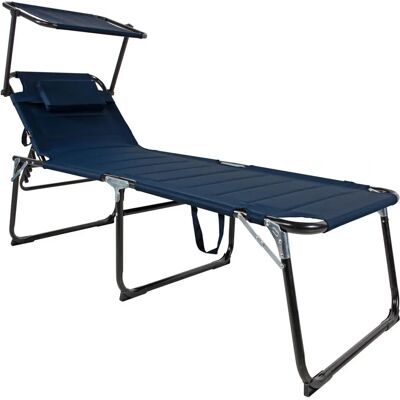 Mojawo Aluminium Gartenliege - Sonnenliege Dunkelblau Mojawo Aluminium Gartenliege - Sonnenliege Dunkelblau