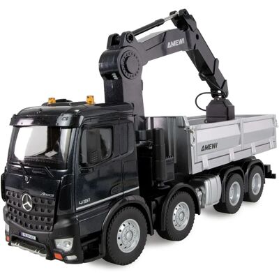 Amewi 22716 - Sähkömoottori - RC kuorma-auto, jossa nosturi - 1:18 Amewi 22716 - Sähkömoottori - RC kuorma-auto, jossa nosturi - 1:18