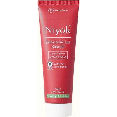 Niyok 3203 - Coconut Oil, Blood Orange & Basil - Toothpaste Niyok 3203 - Coconut Oil, Blood Orange & Basil - Toothpaste