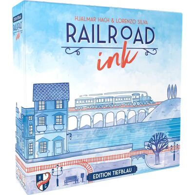 Horrible Guild Railroad Ink - Diepblauw Editie Dobbelspel voor 1-6 Spelers Horrible Guild Railroad Ink - Diepblauw Editie Dobbelspel voor 1-6 Spelers