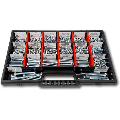 Schraubenbox24 Sechskantschrauben Sortiment M4-M5-M6 - Schraubenbox DIN 933 Schraubenbox24 Sechskantschrauben Sortiment M4-M5-M6 - Schraubenbox DIN 933