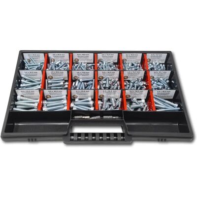 Schraubenbox24 M4-M6 Schrauben Sortiment - 375 Stk. Schraubenbox24 M4-M6 Schrauben Sortiment - 375 Stk.