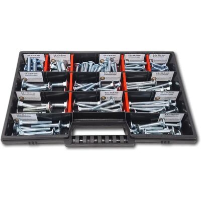 Schraubenbox24 Flachkopfschrauben Sortiment M5-M6-M8 - 115 Stück Schraubenbox24 Flachkopfschrauben Sortiment M5-M6-M8 - 115 Stück