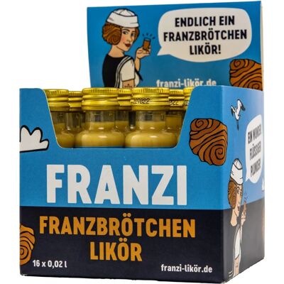 Nork Franzi Franzbrötchen Likör - 16 Mini Flaschen, 0,02L, 15% vol Nork Franzi Franzbrötchen Likör - 16 Mini Flaschen, 0,02L, 15% vol