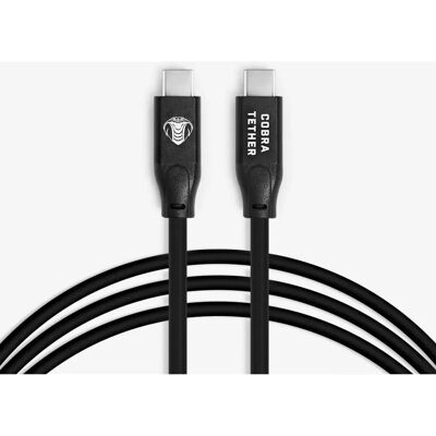 Cobra Tether USB-C Kabel 5m - Schwarz - USB 3.2 - 10Gbps - 100W - Bidirektional - DisplayPort Cobra Tether USB-C Kabel 5m - Schwarz - USB 3.2 - 10Gbps - 100W - Bidirektional - DisplayPort