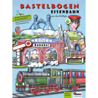 Kurt Völtzke Papierbahn Bastelset - Bahnhof & Brücke - Für Kinder 5+ Kurt Völtzke Papierbahn Bastelset - Bahnhof & Brücke - Für Kinder 5+