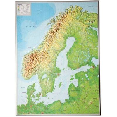 Georelief Skandinavien 1:2.9M - Reliefkarte Georelief Skandinavien 1:2.9M - Reliefkarte