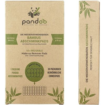 Pandoo Make-up Entfernerpads - Waschbar & Wiederverwendbar - 10 Stück Pandoo Make-up Entfernerpads - Waschbar & Wiederverwendbar - 10 Stück