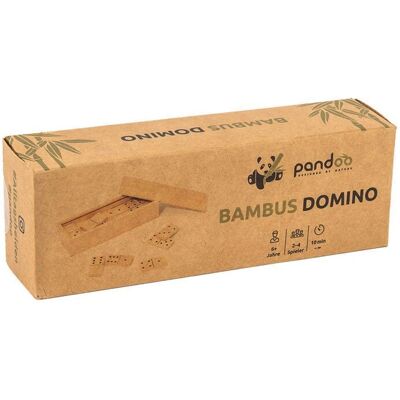 PANDOO - Bambusträ Domino Familjespel - Klassiskt Familjespel PANDOO - Bambusträ Domino Familjespel - Klassiskt Familjespel