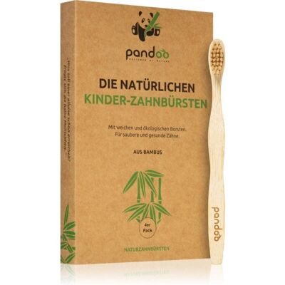 Pandoo Bambus-Zahnbürste Medium Soft - Kinder 4 Stk Pandoo Bambus-Zahnbürste Medium Soft - Kinder 4 Stk