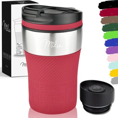 Milu Reisetasse - 0,21L Roter Edelstahl Isolierbecher Milu Reisetasse - 0,21L Roter Edelstahl Isolierbecher