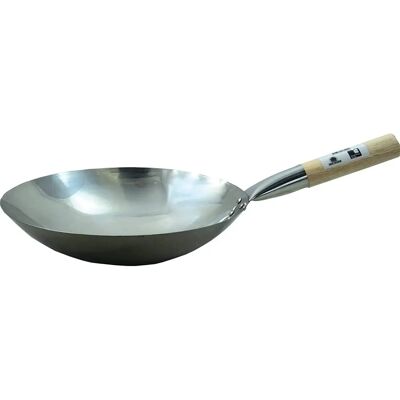 Padella Wok Jade Temple - 35cm Base Rotonda, Grigia, Rivestimento Protettivo Padella Wok Jade Temple - 35cm Base Rotonda, Grigia, Rivestimento Protettivo