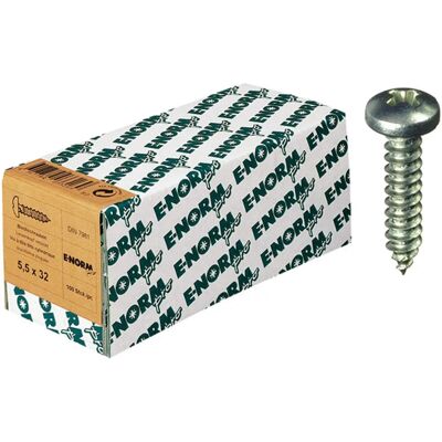 Vite autotaraudante E-NORMpro - 4,2x9,5 mm - Zincato - Testa cilindrica - Phillips - DIN 7981 Vite autotaraudante E-NORMpro - 4,2x9,5 mm - Zincato - Testa cilindrica - Phillips - DIN 7981