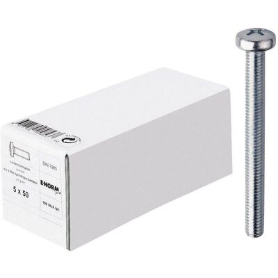 E-NORMpro Vite M5 x 60 mm Phillips - DIN 7985, zincato, piccoli imballaggi E-NORMpro Vite M5 x 60 mm Phillips - DIN 7985, zincato, piccoli imballaggi