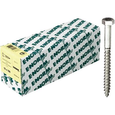 E-NORMpro Sechskant-Holzschraube - 8x60mm - 200 Stück E-NORMpro Sechskant-Holzschraube - 8x60mm - 200 Stück