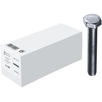 E-NORMpro Perno hexagonal M24 x 80 mm - Galvanizado - Pack de 10 E-NORMpro Perno hexagonal M24 x 80 mm - Galvanizado - Pack de 10
