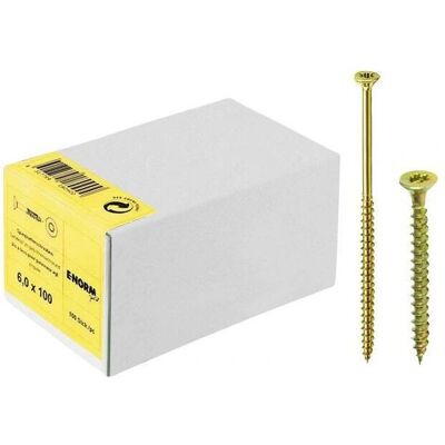 Tornillos de madera E-NORMpro 5 x 90 / 54 mm - Rosca parcial/total, Amarillo Tornillos de madera E-NORMpro 5 x 90 / 54 mm - Rosca parcial/total, Amarillo