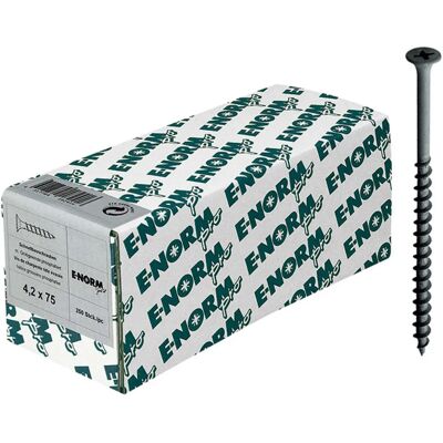 E-NORMpro Modello 4,2 x 75 Viti a filet grosso per legno e cartongesso E-NORMpro Modello 4,2 x 75 Viti a filet grosso per legno e cartongesso