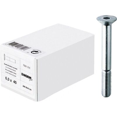 Vite E-Normpro M5 x 50 mm Zincata - DIN 7991-8.8 - Testa esagonale interna Vite E-Normpro M5 x 50 mm Zincata - DIN 7991-8.8 - Testa esagonale interna