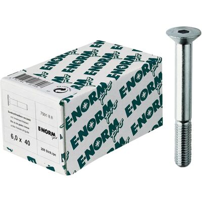 E-NORMpro Tornillo con Cabeza Cónica M8 x 16 - Galvanizado E-NORMpro Tornillo con Cabeza Cónica M8 x 16 - Galvanizado