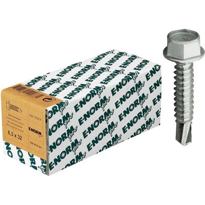 Tornillo de acero E-NORMpro DIN 7504 - Cabeza hexagonal - 6,3x50mm Tornillo de acero E-NORMpro DIN 7504 - Cabeza hexagonal - 6,3x50mm