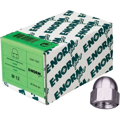 ENORM Tuerca Hexagonal Alta M6 - Acero Inox A2 DIN 1587 ENORM Tuerca Hexagonal Alta M6 - Acero Inox A2 DIN 1587