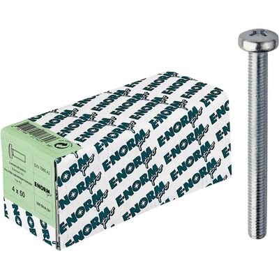 ENORM Tornillo de acero inoxidable A2 M6X50 - 50 unidades ENORM Tornillo de acero inoxidable A2 M6X50 - 50 unidades