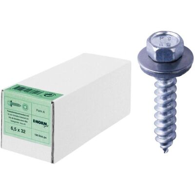 Vite per facciata E-NORMpro - Acciaio inox A2 6,5x19 mm con rondella di tenuta Vite per facciata E-NORMpro - Acciaio inox A2 6,5x19 mm con rondella di tenuta
