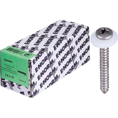 Tornillo E-normpro A2 3,9x25 con arandela de plástico Tornillo E-normpro A2 3,9x25 con arandela de plástico
