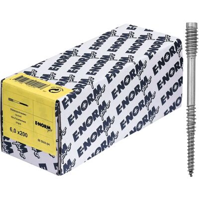 E-NORMpro Distanzschraube 6 x 60 mm Verzinkt - 100 Stück E-NORMpro Distanzschraube 6 x 60 mm Verzinkt - 100 Stück