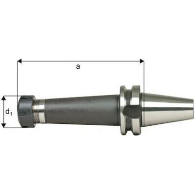 Mandrino di foratura DIN 2080 - Raffreddamento centrale - ER16 - 70mm Mandrino di foratura DIN 2080 - Raffreddamento centrale - ER16 - 70mm