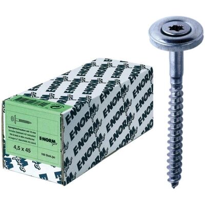 Vite per legno E-normpro - Esagonale cavo - Acciaio inossidabile A2 4,5x25mm - 100 pezzi Vite per legno E-normpro - Esagonale cavo - Acciaio inossidabile A2 4,5x25mm - 100 pezzi