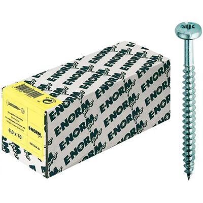 E-NORMpro Vis Truciolare Galvanisée 5 x 25 mm - Wood Screws - Publicité E-NORMpro Vis Truciolare Galvanisée 5 x 25 mm - Wood Screws - Publicité