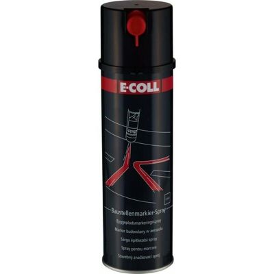 E-coll - Baustellenspray 500Ml Schwarz - Bau Markierung E-coll - Baustellenspray 500Ml Schwarz - Bau Markierung