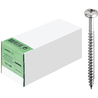 E-NORMpro Viti per truciolare - 4x40 - Acciaio inox A2 - Testa a pan E-NORMpro Viti per truciolare - 4x40 - Acciaio inox A2 - Testa a pan