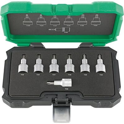 Juego de puntas de destornillador Fortis - 7 piezas - Acero S2, caja resistente Juego de puntas de destornillador Fortis - 7 piezas - Acero S2, caja resistente