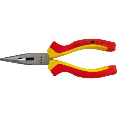 Pinze Fortis 4317784728300 - Isolato VDE, 200mm - Mandorle piatte rotonde Pinze Fortis 4317784728300 - Isolato VDE, 200mm - Mandorle piatte rotonde