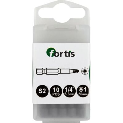 Fortis Modello 4317784728997 Punte di cacciavite - PZ 2, 50mm, 10 pezzi Fortis Modello 4317784728997 Punte di cacciavite - PZ 2, 50mm, 10 pezzi