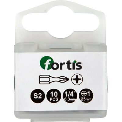 Fortis Schrauberbits-Set - PH 3, 25mm, 10 Stück Fortis Schrauberbits-Set - PH 3, 25mm, 10 Stück