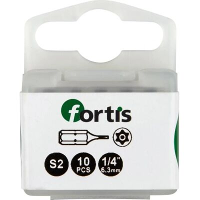 Fortis TX10 X 25 mm - Innentorrx-Bit 10 Stück Fortis TX10 X 25 mm - Innentorrx-Bit 10 Stück