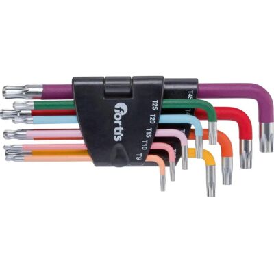 Set di Chiavi Esagonali Fortis - T9-T45, Colorato, 9 Pezzi Set di Chiavi Esagonali Fortis - T9-T45, Colorato, 9 Pezzi