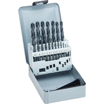 Set de Brocas Helicoidales HSS Fortis 338N - Acero, 1-10.5mm, 24 pçs Set de Brocas Helicoidales HSS Fortis 338N - Acero, 1-10.5mm, 24 pçs