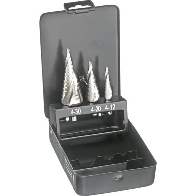 Fortis 4317784772235 Juego de brocas escalonadas - 3 piezas Fortis 4317784772235 Juego de brocas escalonadas - 3 piezas