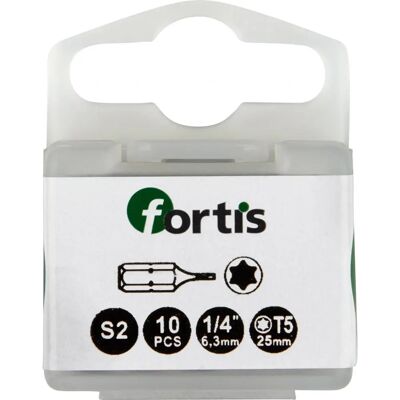 Set di punte TORX T10 Fortis - 10 pezzi Set di punte TORX T10 Fortis - 10 pezzi