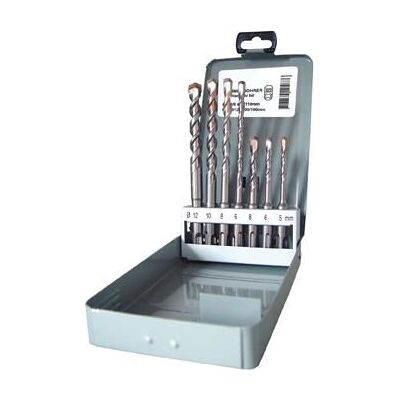 Set di punte SDS-Plus Fortis 7 pezzi - Cemento/Pietra/Piastrelle Set di punte SDS-Plus Fortis 7 pezzi - Cemento/Pietra/Piastrelle